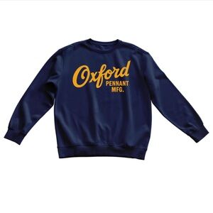 Oxford Pennant Manufacturing Script Shop Crewneck Sweatshirt | Navy | XXL